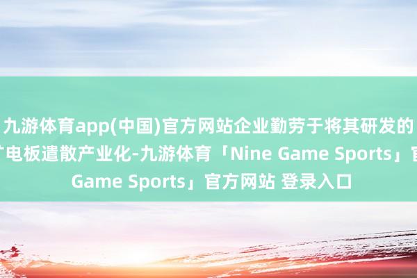 九游体育app(中国)官方网站企业勤劳于将其研发的高效果柔性钙钛矿电板遣散产业化-九游体育「Nine Game Sports」官方网站 登录入口